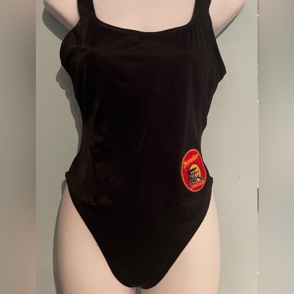 Black High cut " Baywatch" one piece bathing suit - Picture 1 of 7